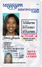 Picture of a State of Mississippi ID card