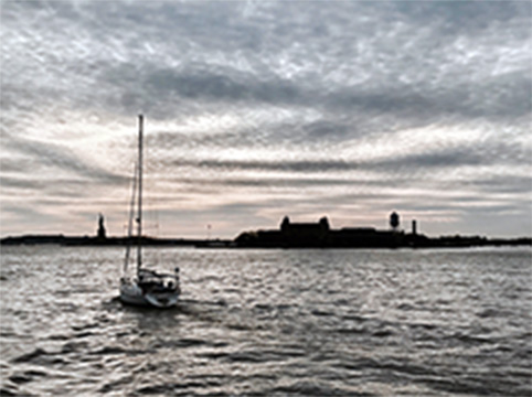 Boats on the ocean