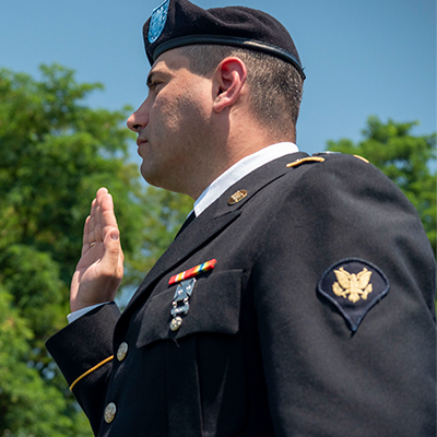 Military member taking Oath