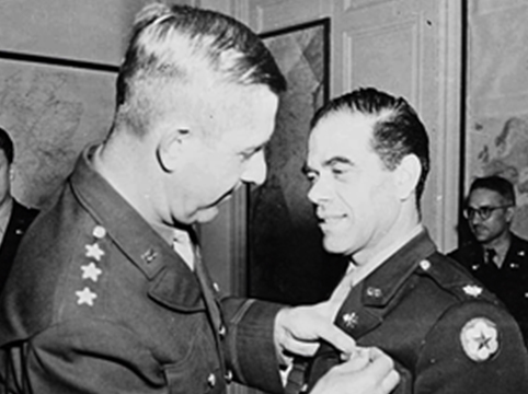 Capra receives the Legion of Merit on Nov. 29, 1943. 