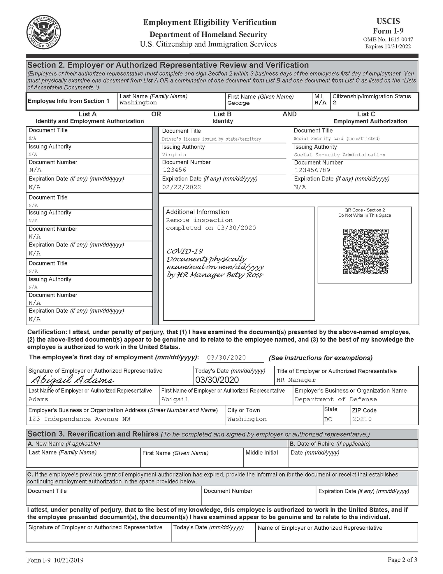 Form I-29 Examples Related to Temporary COVID-129 Policies  USCIS