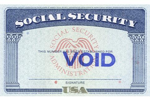 Picture of a Sample Social Security Card