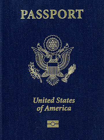 Image of the cover of a US passport