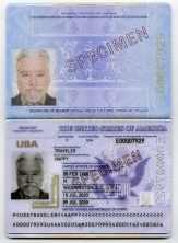 Sample US e-Passport Bio Page